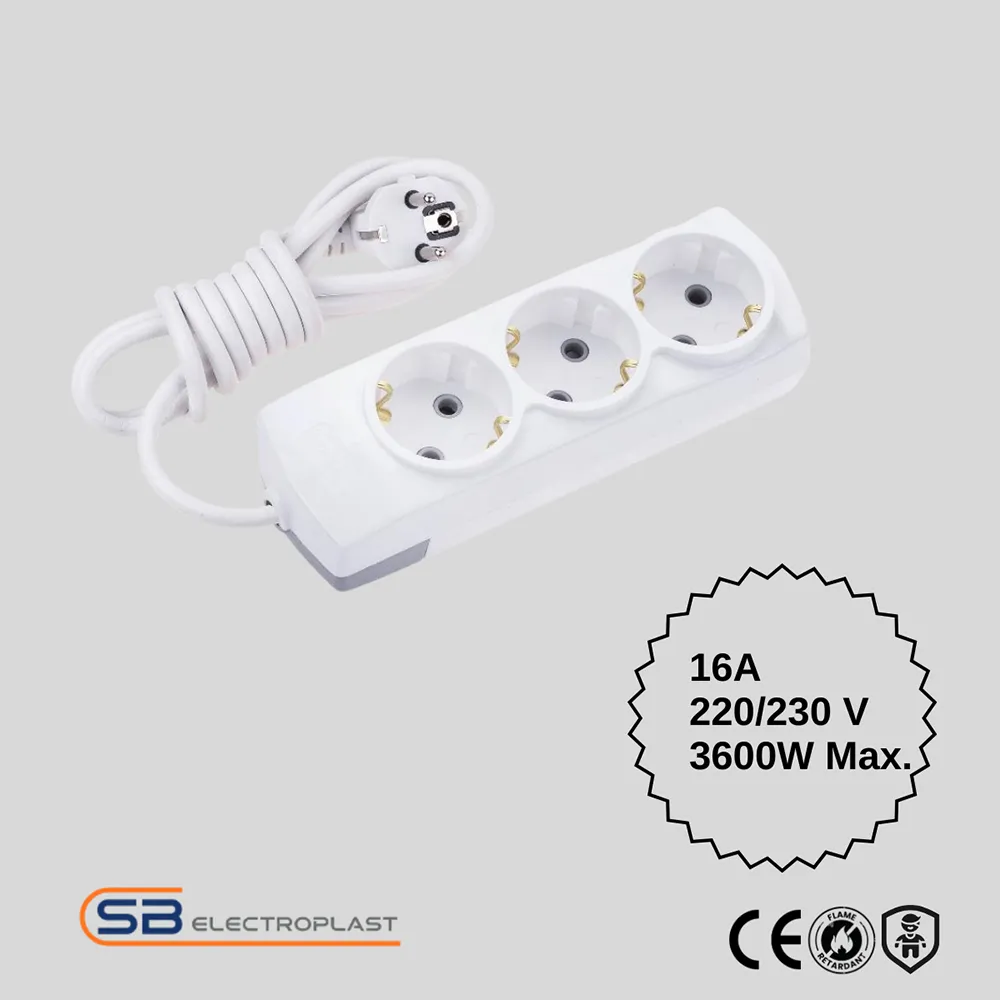 3 Way Earthed Group Sockets