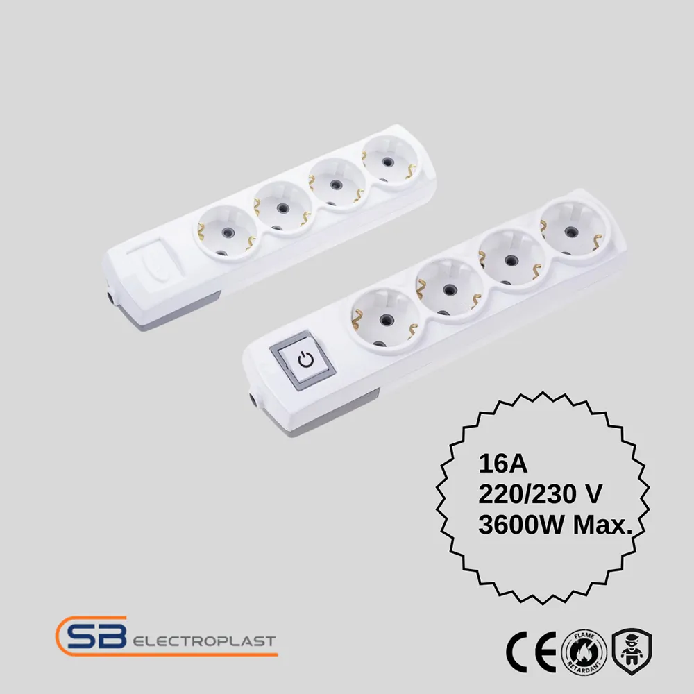 4 Way Earthed Group Sockets