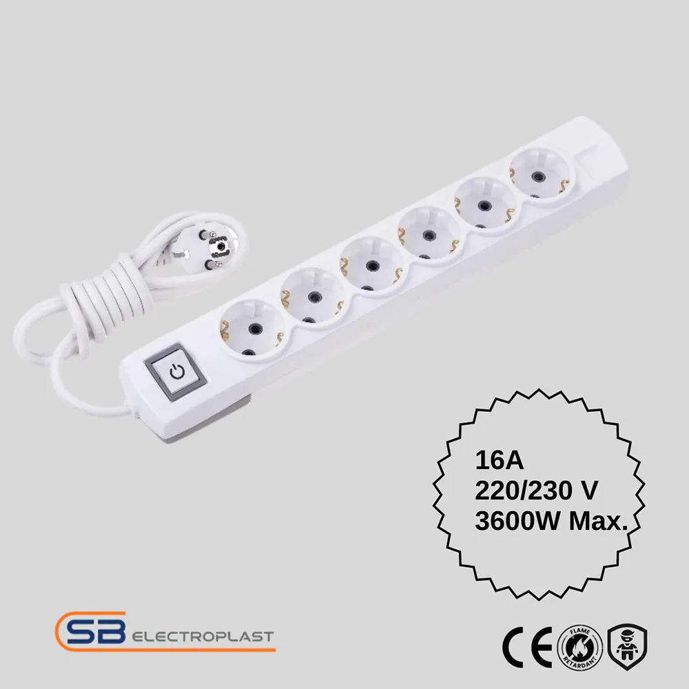 6 Way Earthed Group Sockets