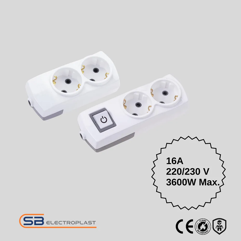 2 Way Earthed Group Sockets